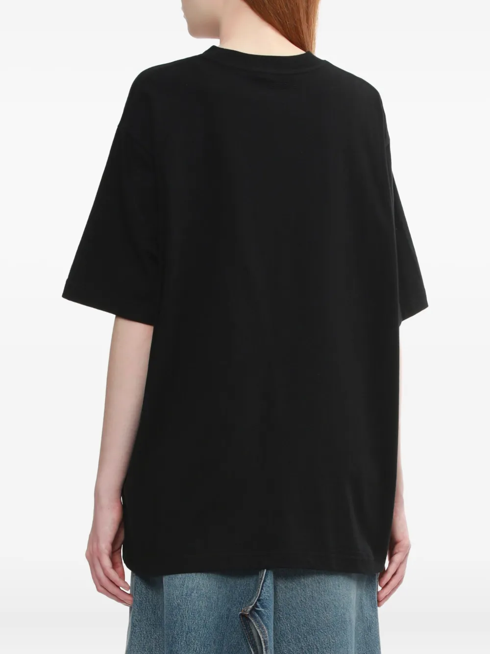 We11done Katoenen T-shirt Zwart