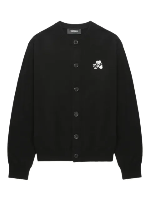 We11done bear-logo button cardigan