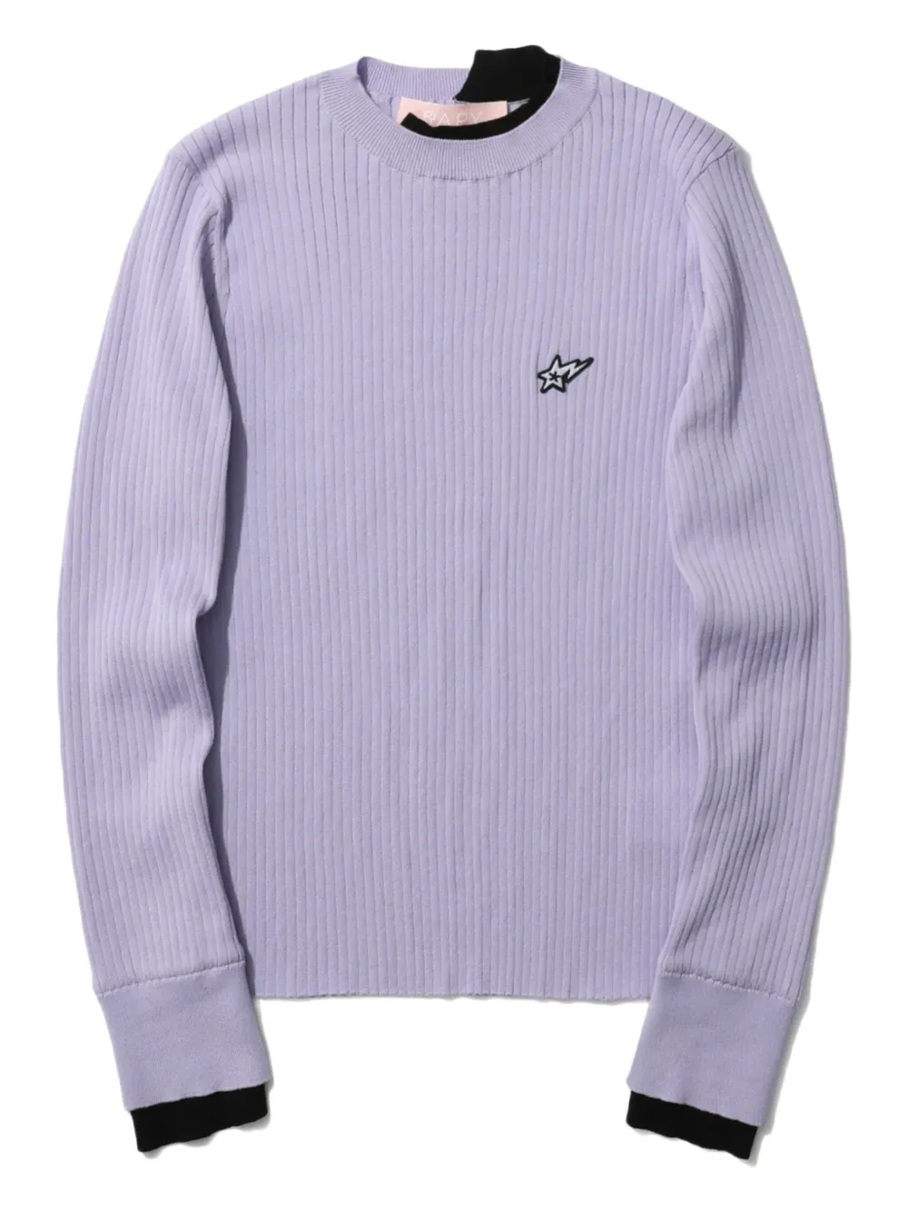 ribbed star-embellished sweater