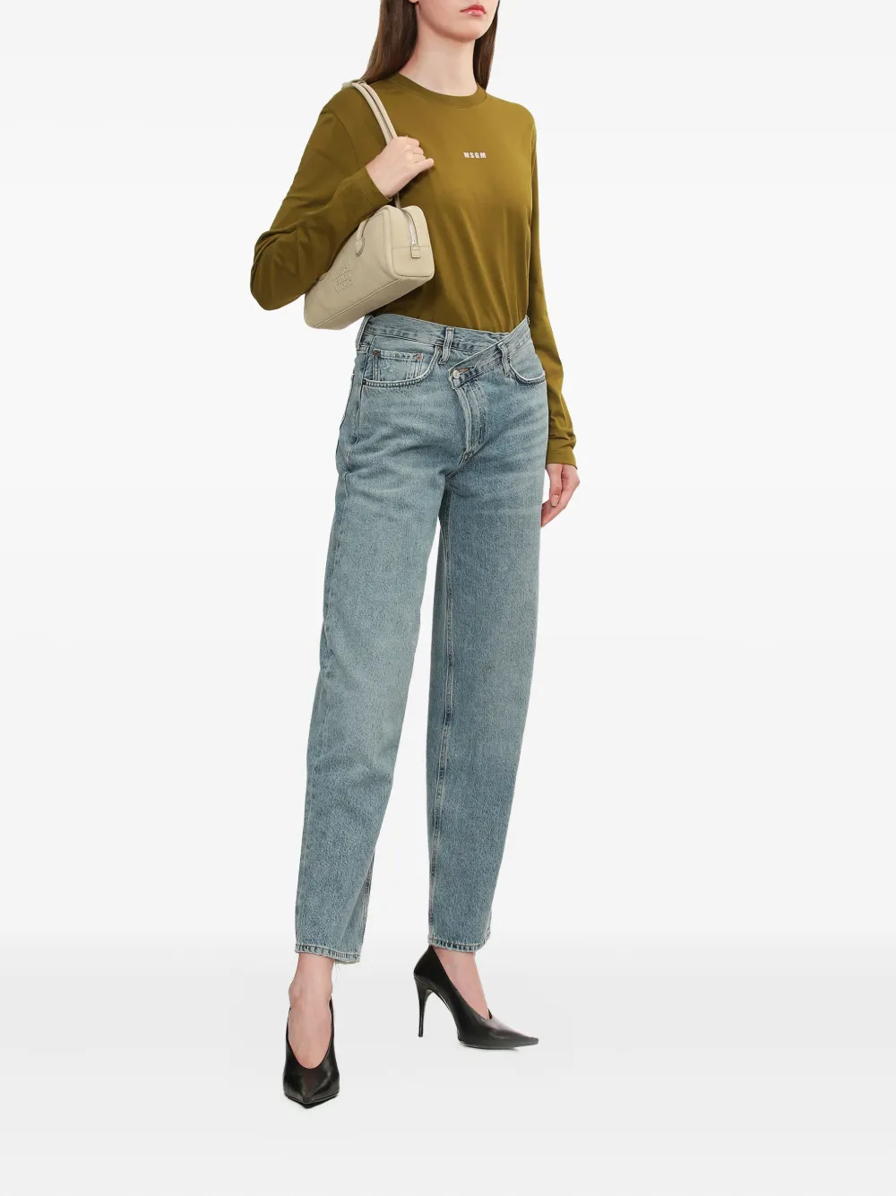 MSGM logo-print long-sleeve top | T-Shirts & Jersey Shirts | Image 2