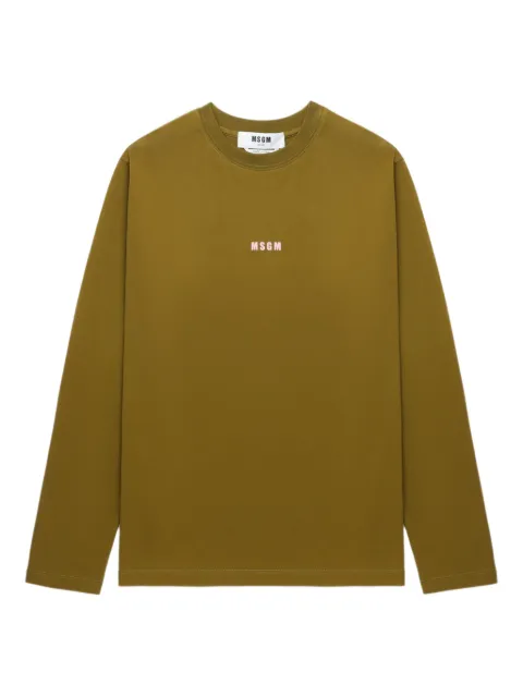 MSGM logo-print long-sleeve top