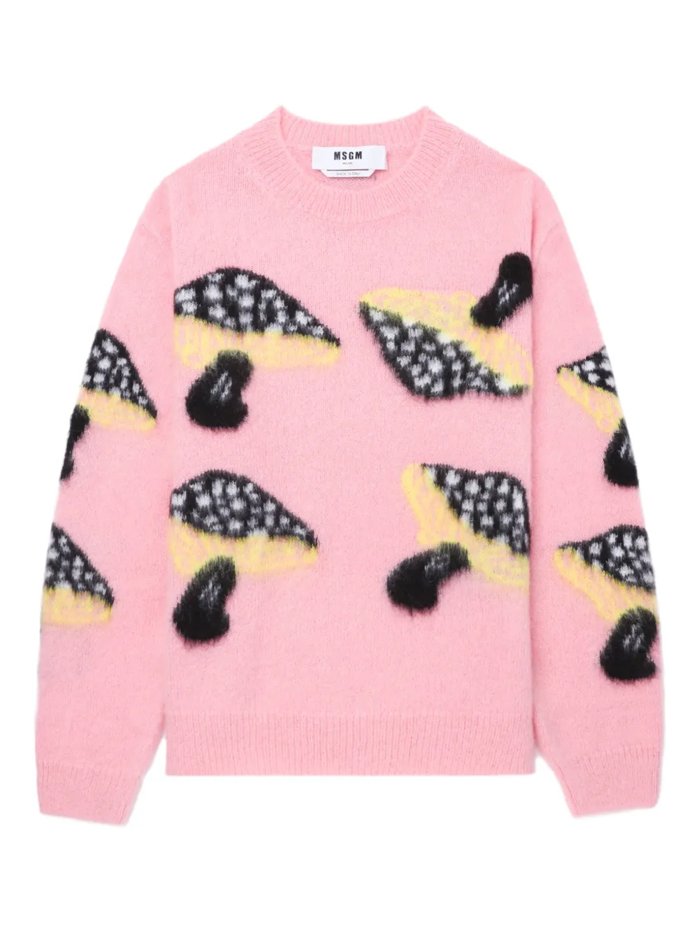 mushroom-print sweater