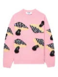 MSGM mushroom-print sweater - Pink