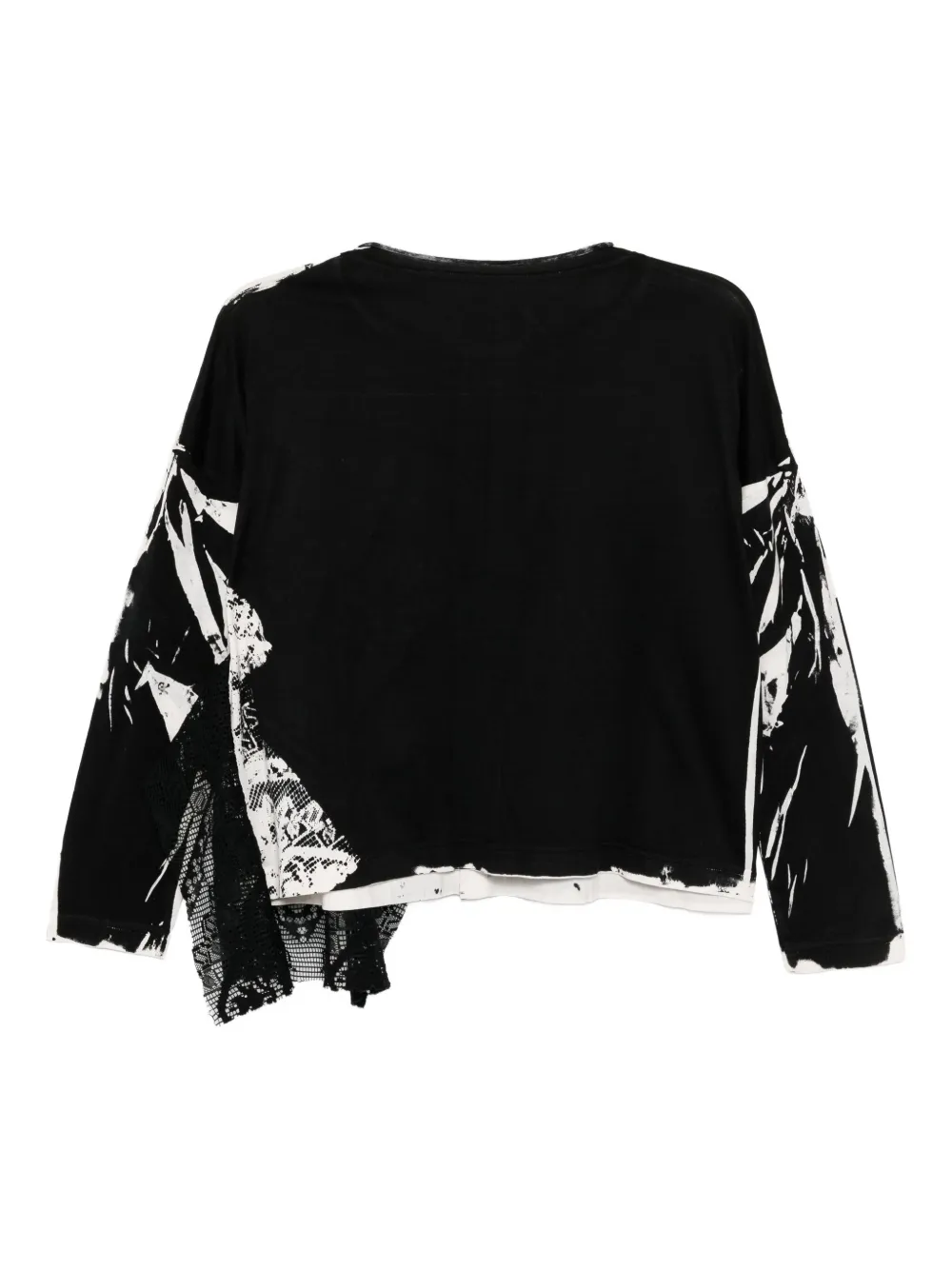 Y's printed top - Zwart