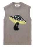 MSGM mushroom-print vest - Grey