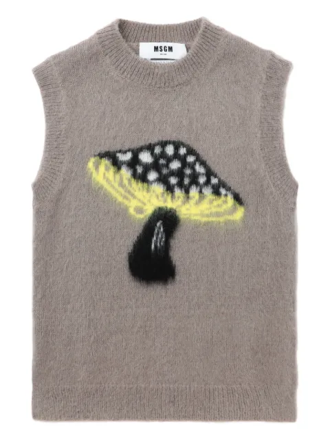 MSGM mushroom-print vest