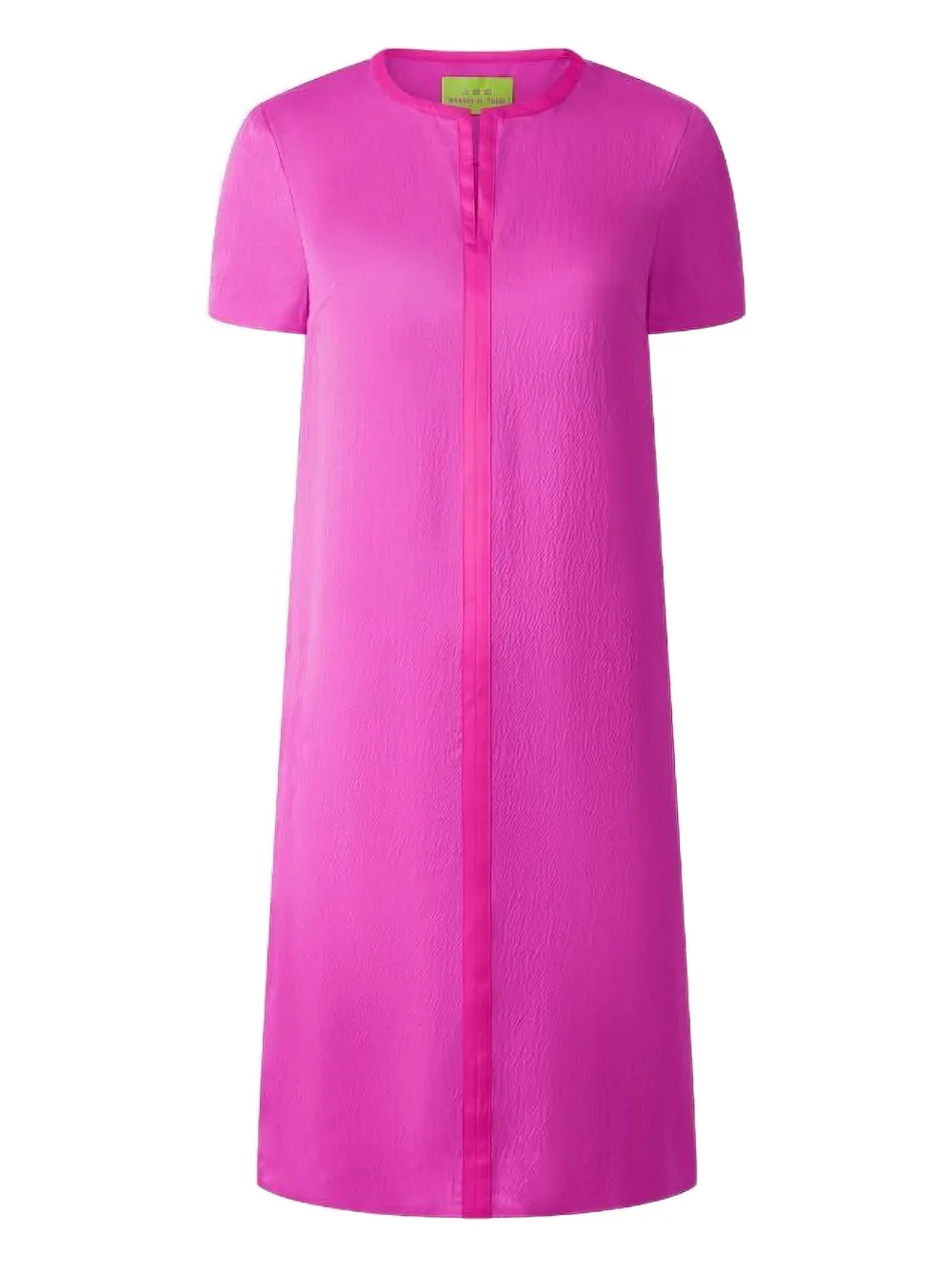 silk textured V-neck midi dress