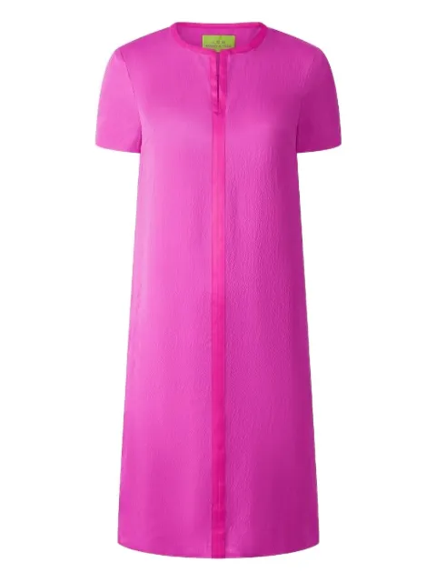 Shanghai Tang silk textured V-neck midi dress