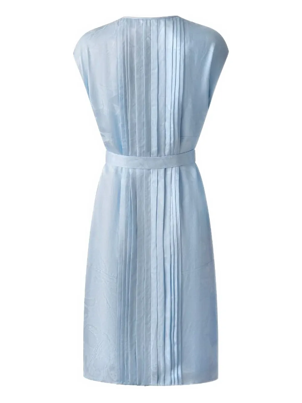 Shanghai Tang pleated silk midi dress - Blauw