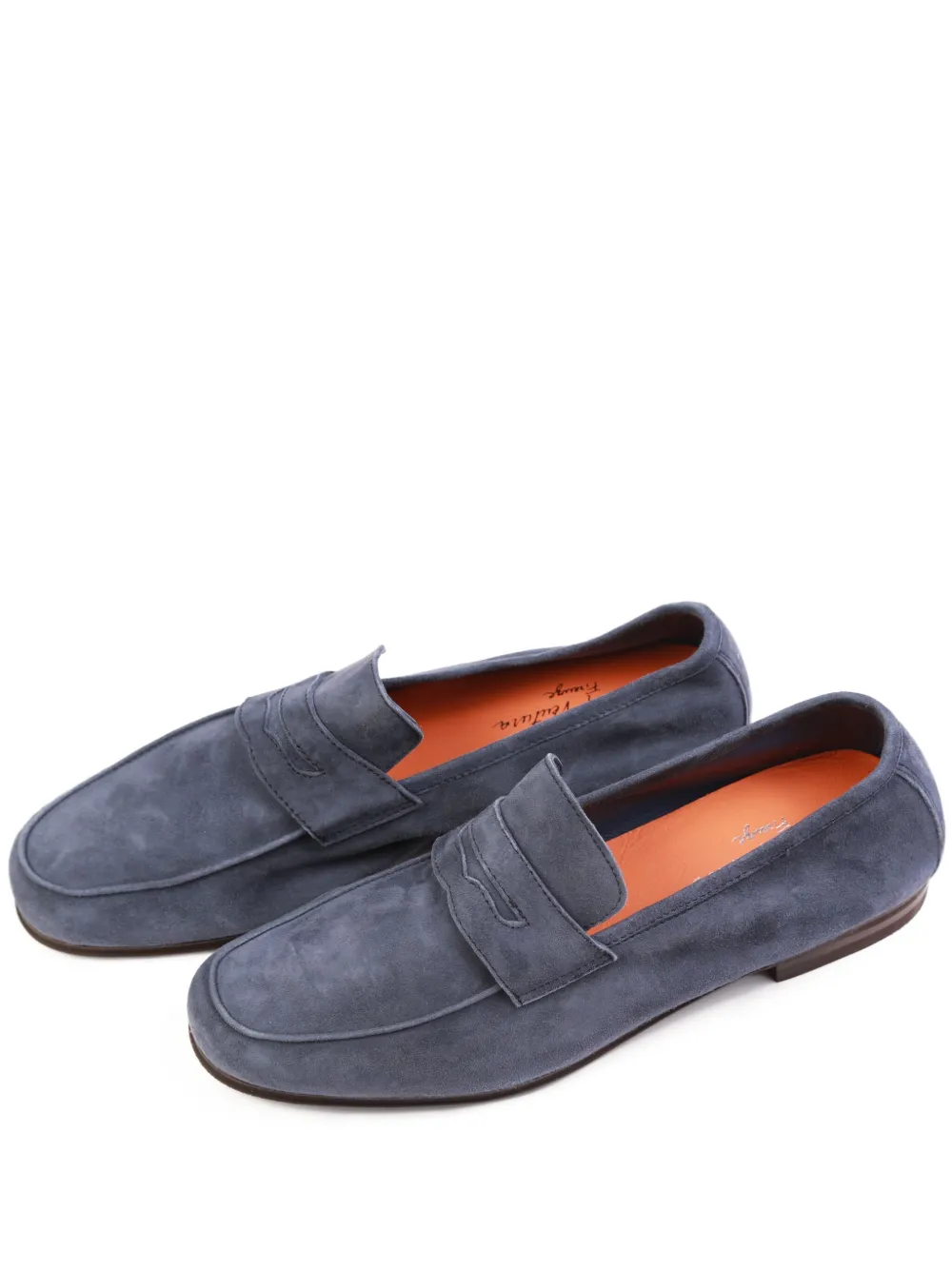 Andrea Ventura suede penny loafers Blue