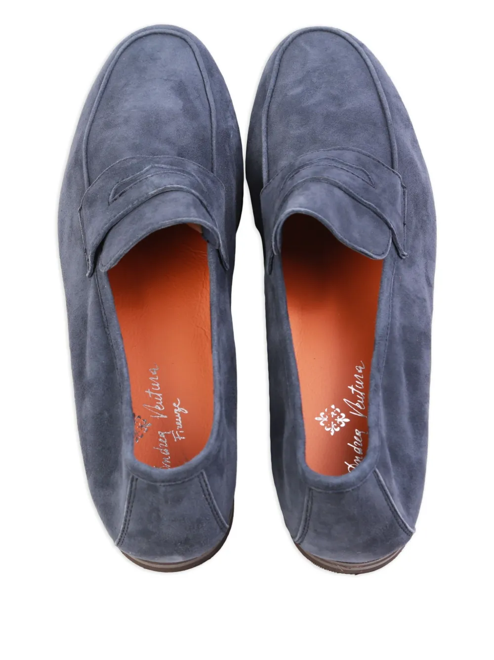 Andrea Ventura suede penny loafers Blue