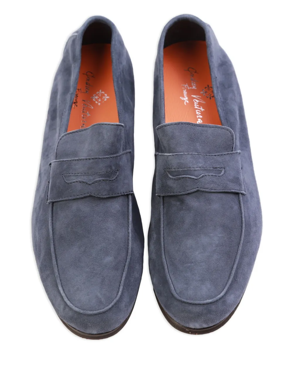 Andrea Ventura suede penny loafers Blue