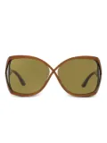 TOM FORD Eyewear oversized-frame full-rim sunglasses - Brown