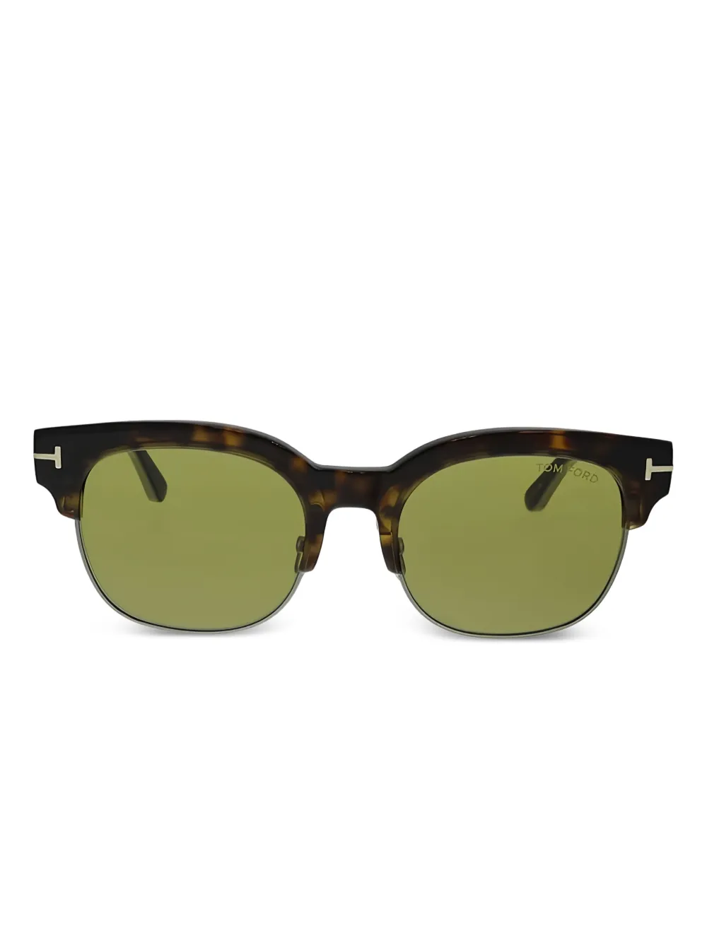 TOM FORD Zonnebril met half montuur Bruin