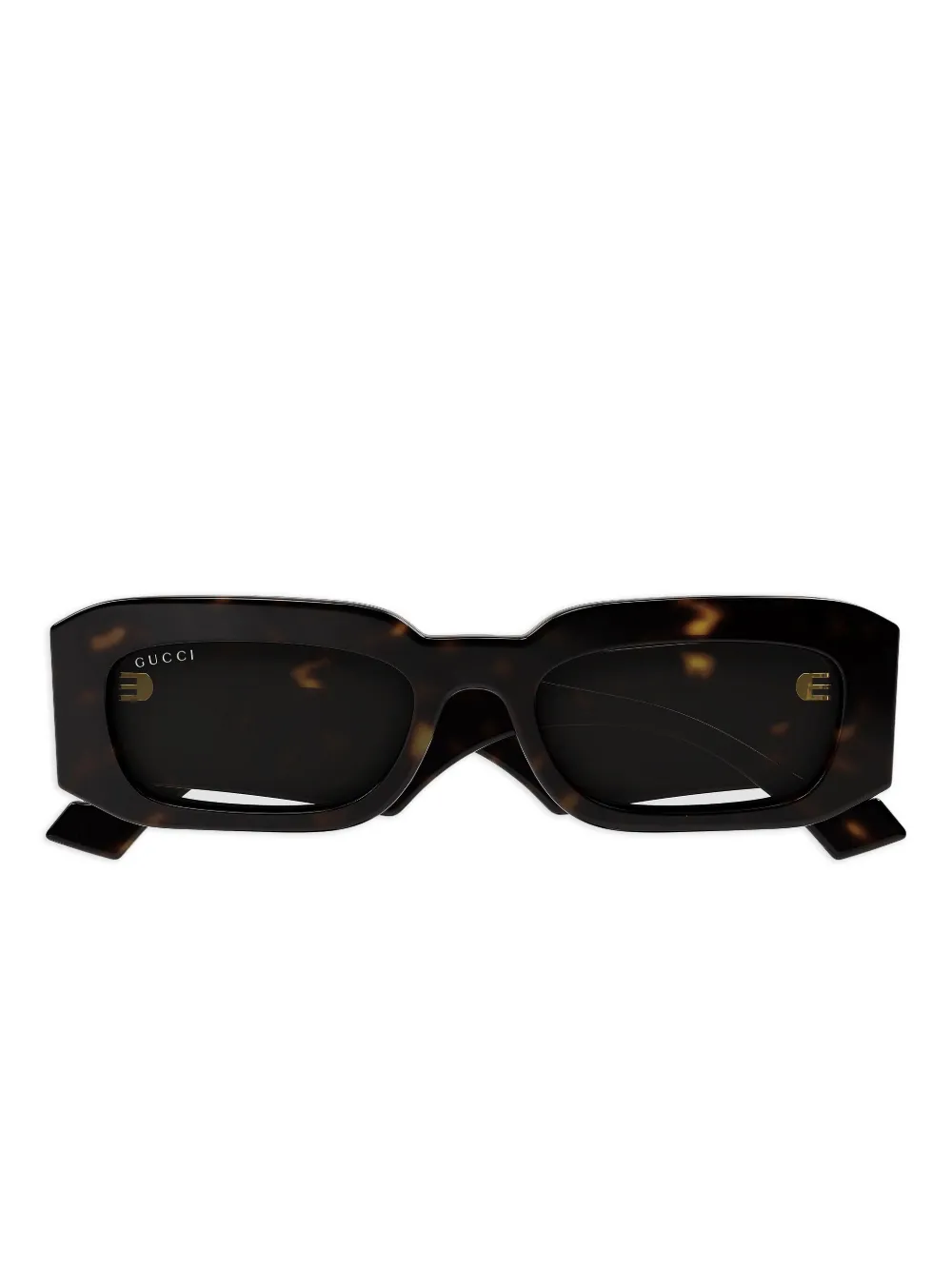 Gucci Eyewear Bril met rechthoekig montuur Bruin