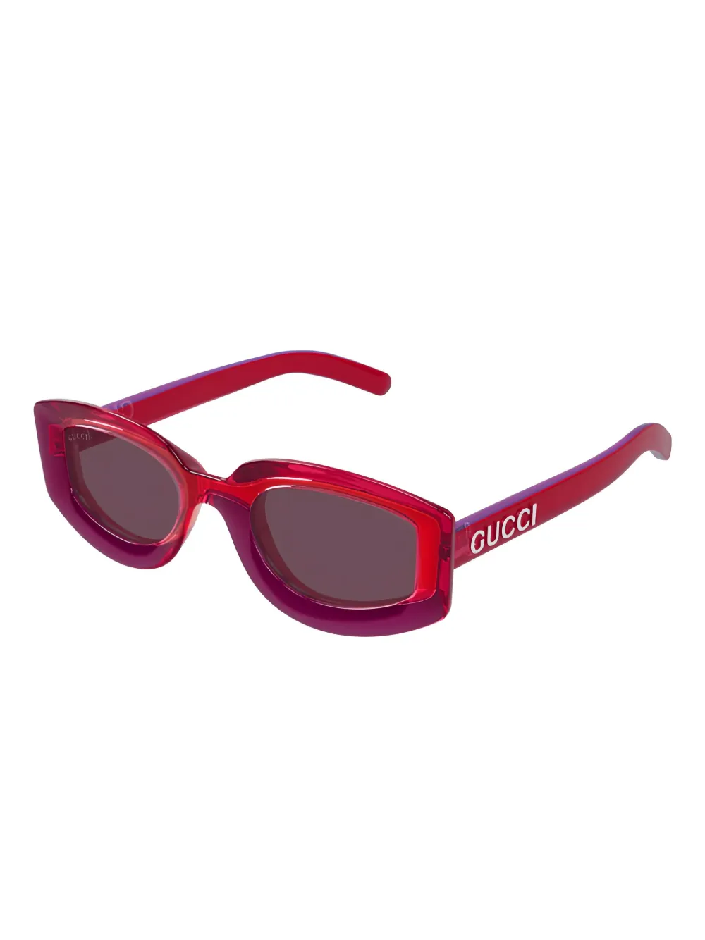 Gucci Eyewear geometric full-rim sunglasses - Rood