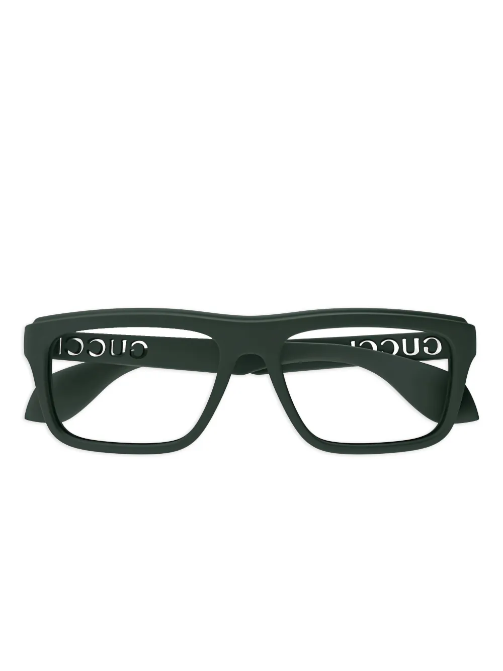 Gucci Eyewear Bril met rechthoekig montuur Groen