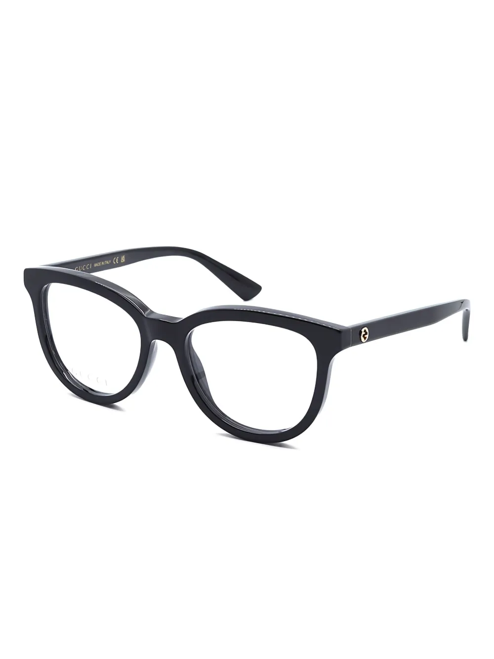 Gucci Eyewear Gucci Eyeglasses Square Full Rim Black Frame and Clear Demo Lenses Lens GG1687O001