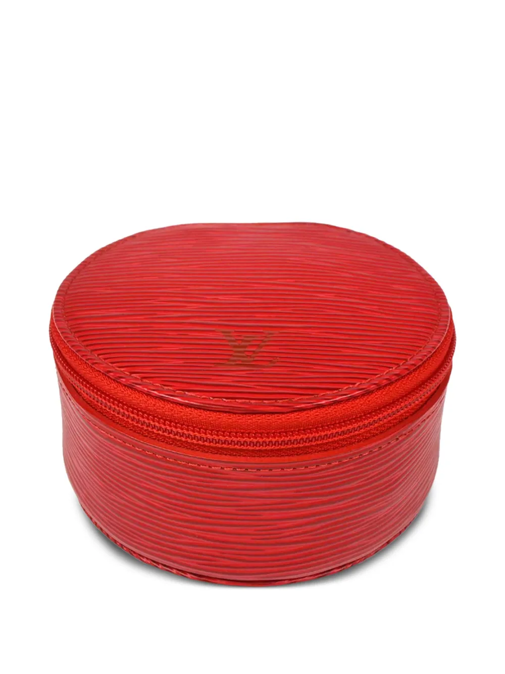 1990-2000s Ecrin Bijou Epi-leather jewelry case
