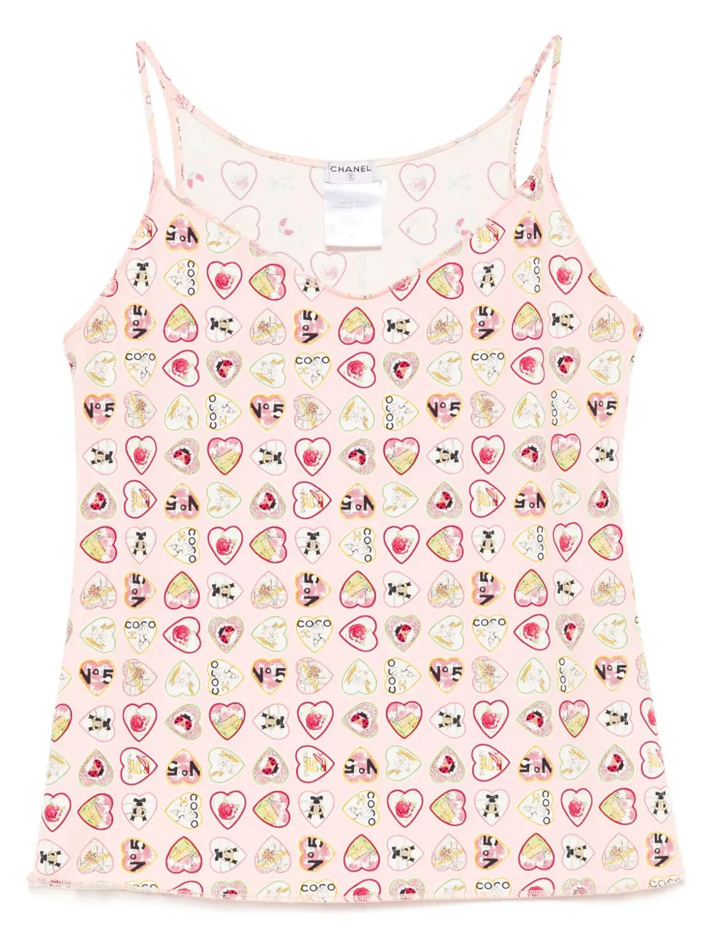 CHANEL Pre-Owned 2006 heart-print camisole | Pink | Image 1