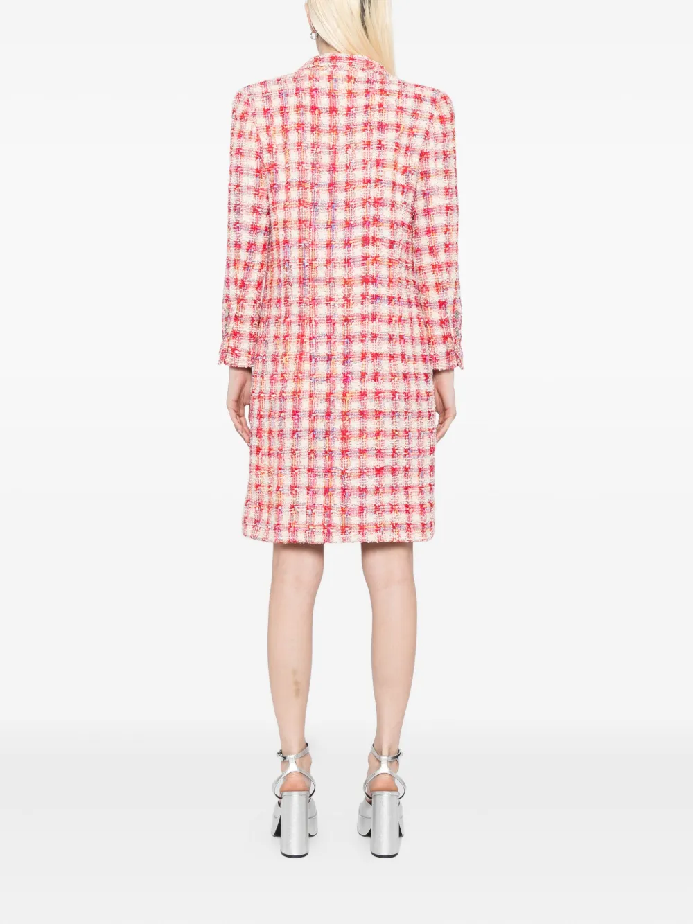 CHANEL Pre-owned 1996 Single-breasted Tweed Coat In Red