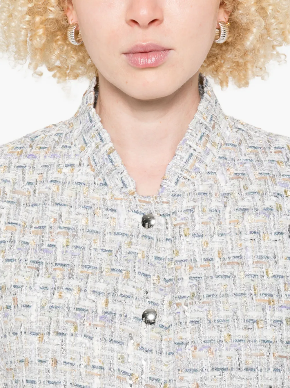 IRO Tweed bomberjack Wit