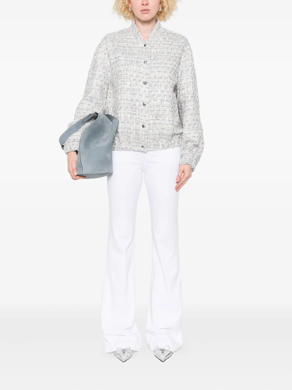 IRO Tweed bomberjack Wit