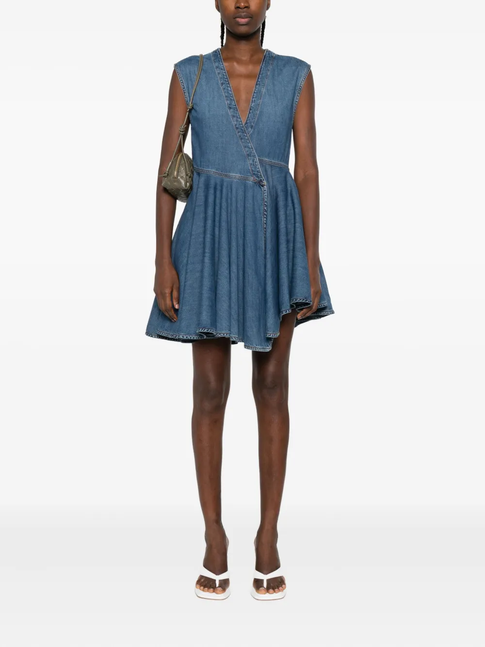 Alaïa wrap-front flared mini dress | Day Dresses | Image 2