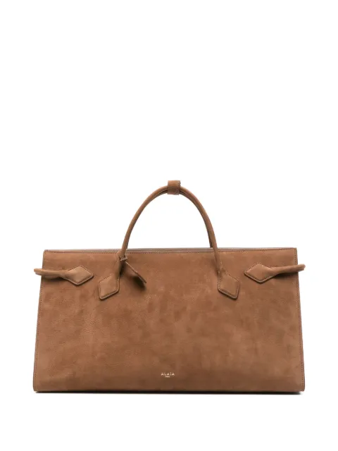 Alaïa Le Teckel nubuck calfskin tote bag