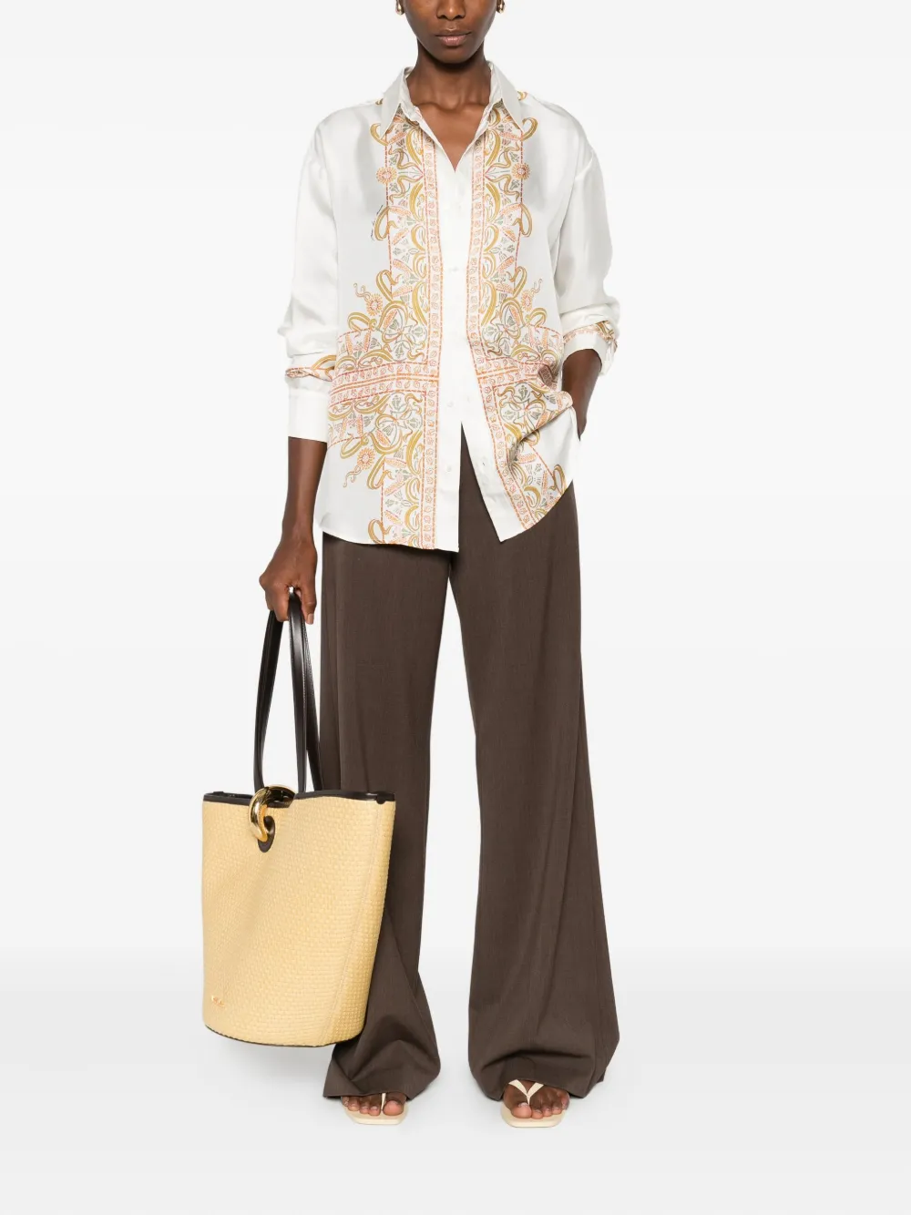 Pierre-Louis Mascia paisley print shirt - Wit