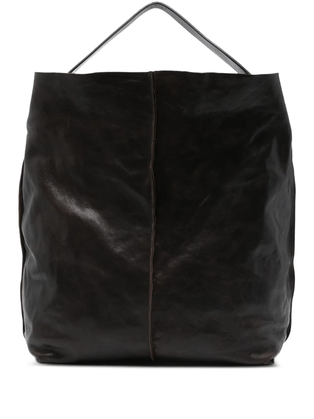 leather top-handle shoulder bag