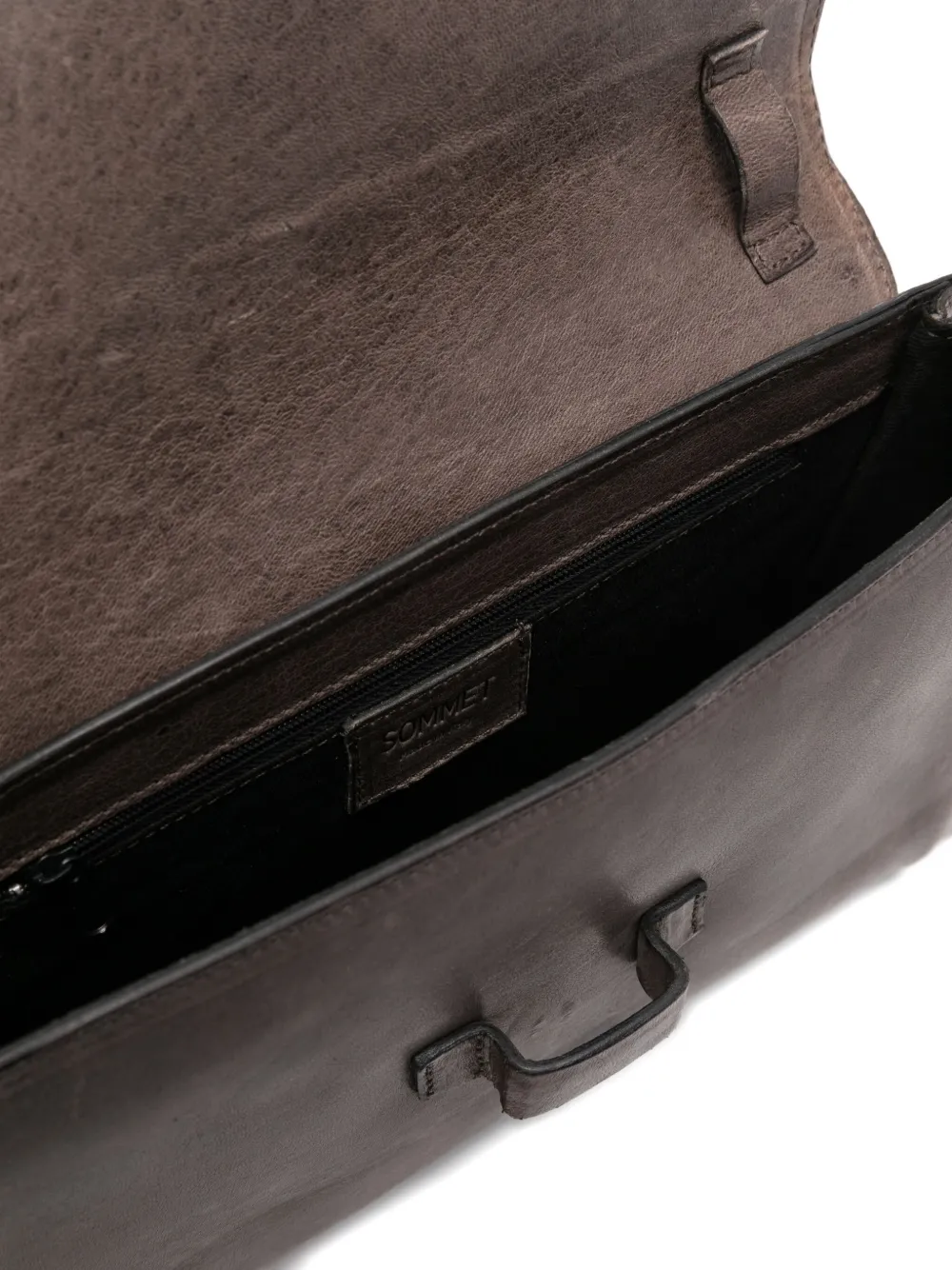 Sommet Leather Satchel Bag In Brown