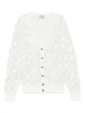 Elisabetta Franchi geometric-pattern cardigan - Neutrals