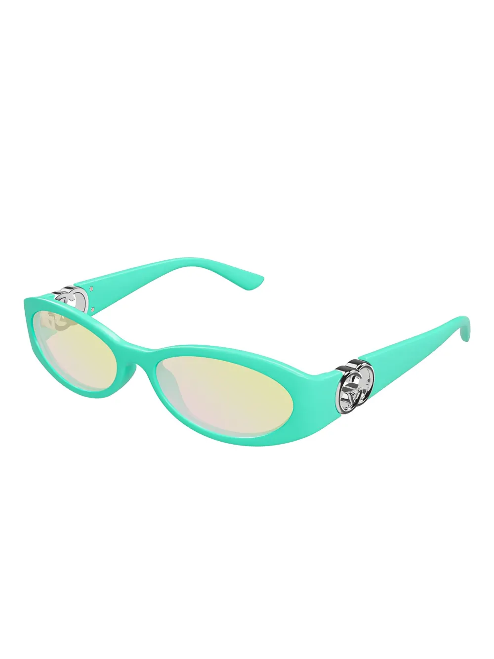Gucci Eyewear oval-frame logo sunglasses - Groen