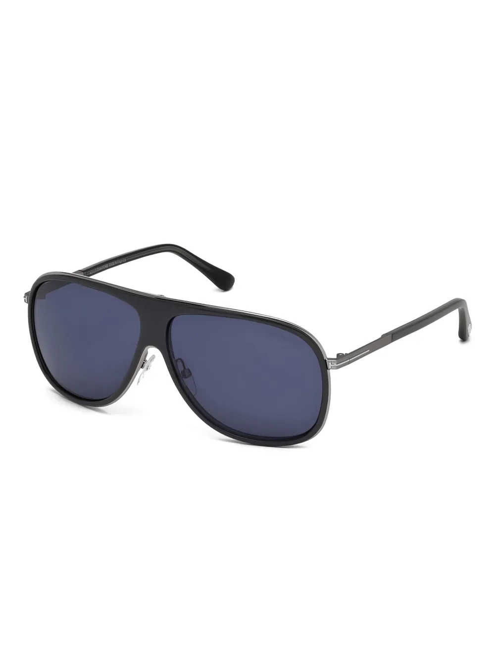 TOM FORD Eyewear full-rim curved sunglasses Zwart