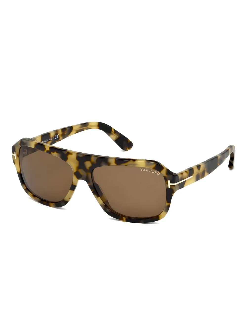 TOM FORD Eyewear tortoiseshell-pattern full-rim sunglasses Bruin