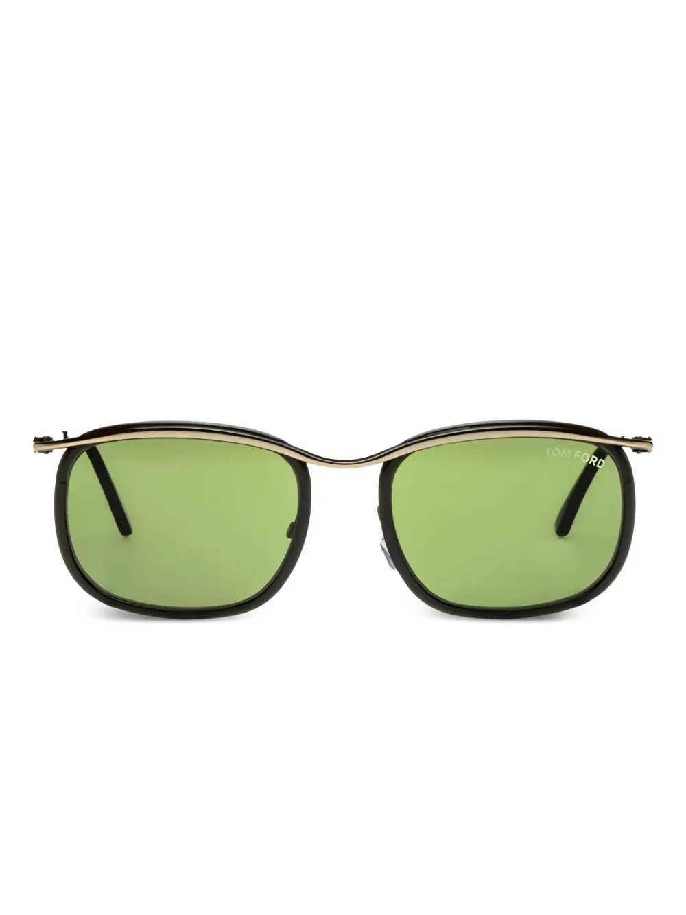 browline gold-rim sunglasses