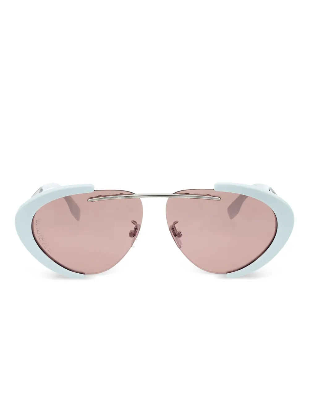 geometric half-rim sunglasses