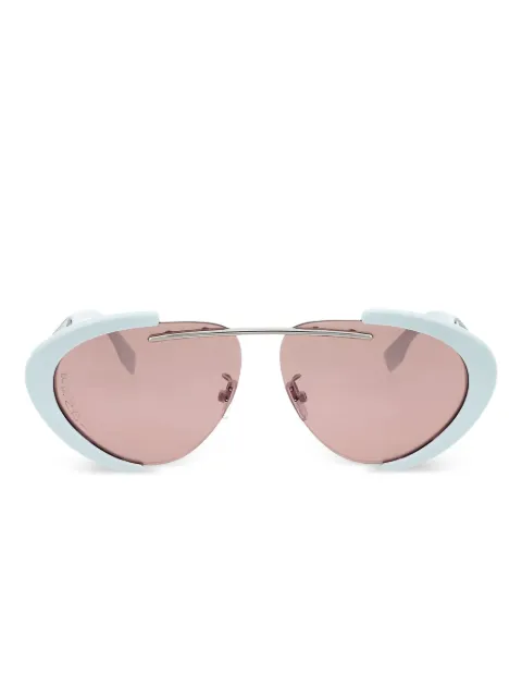 FENDI geometric half-rim sunglasses