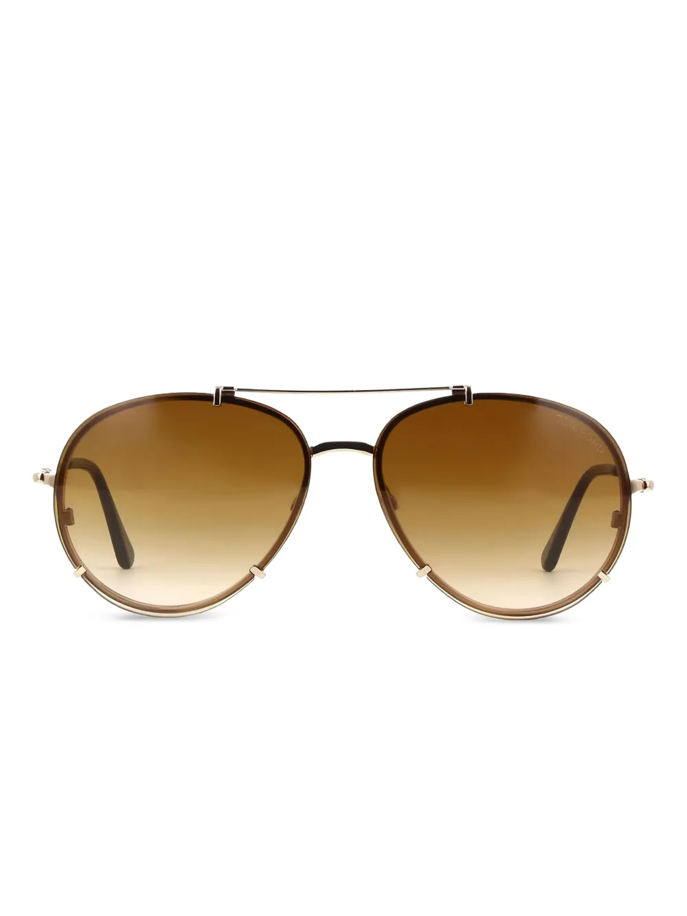 TOM FORD Zonnebril met randloze montuur Goud