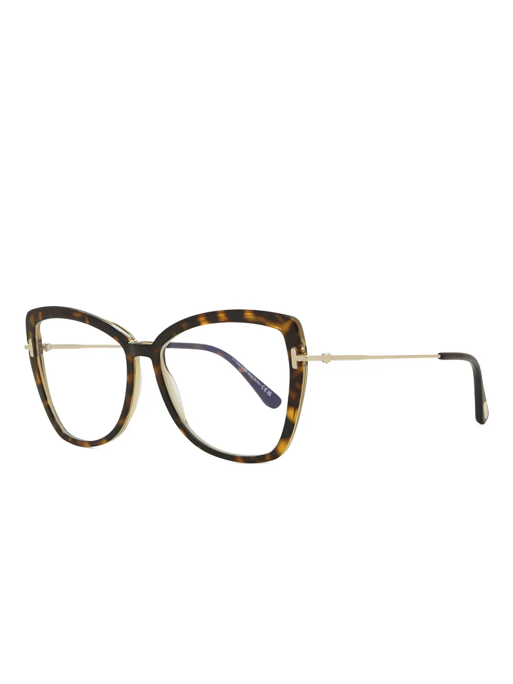 TOM FORD Eyewear Bril met vlinder montuur Bruin