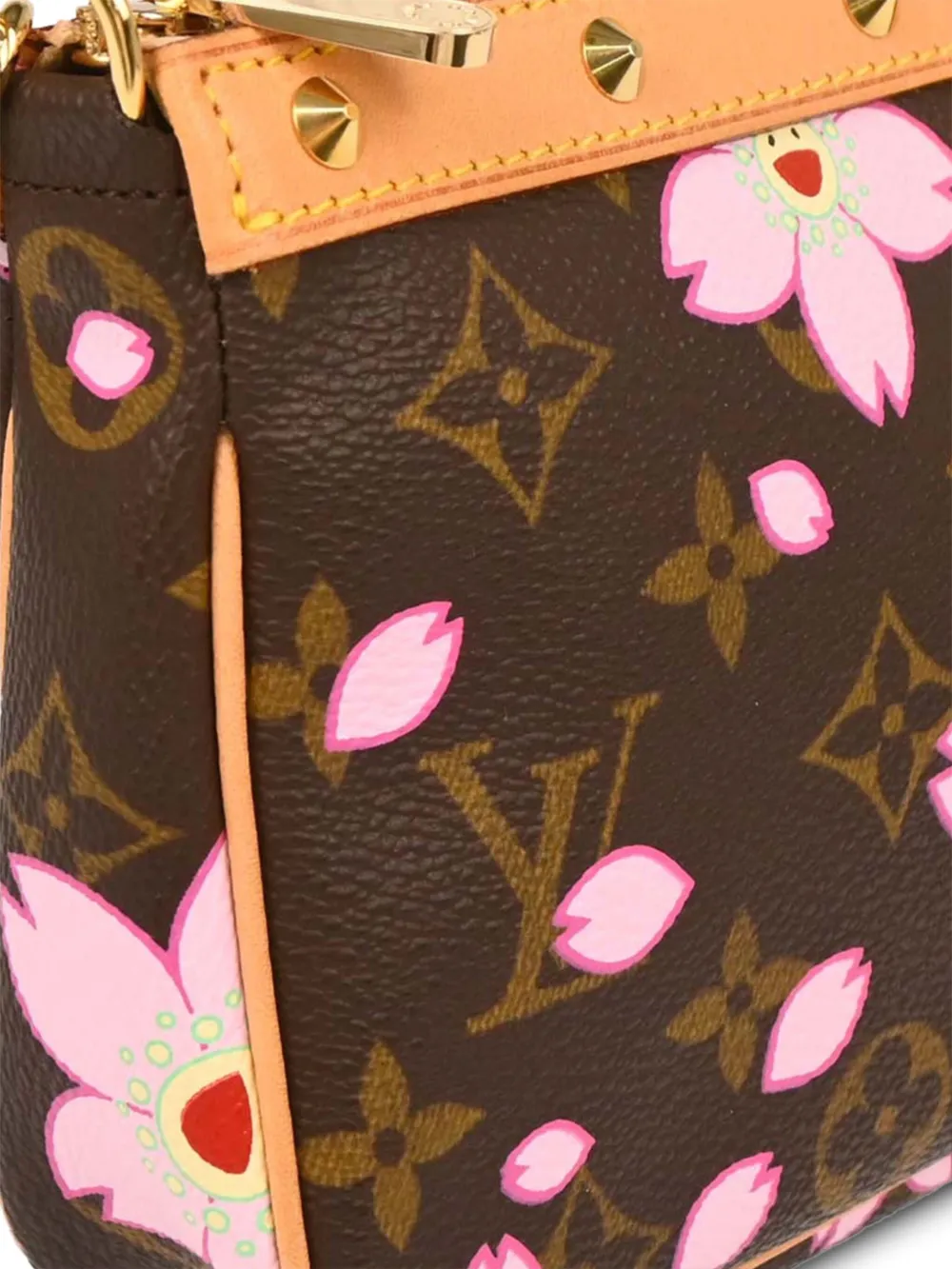 Pre-owned Louis Vuitton X Takashi Murakami 2003 Cherry Blossom Handbag In Brown