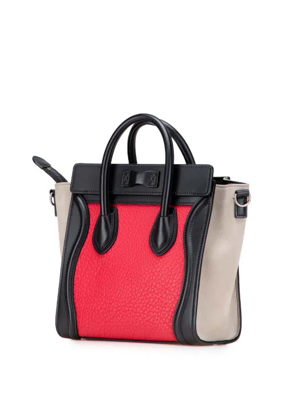 Celine Pre-Owned 2017 Nano Tricolor Luggage Tote Satchel Multicolour  FARFETCH IN