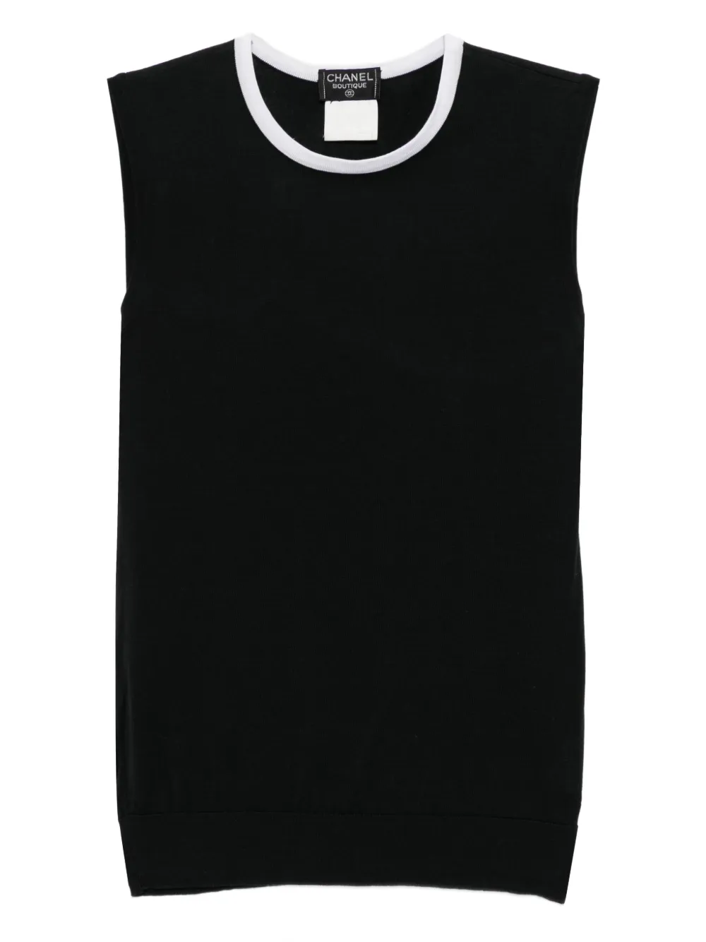 CHANEL Pre-Owned Top smanicato 1996 - Nero