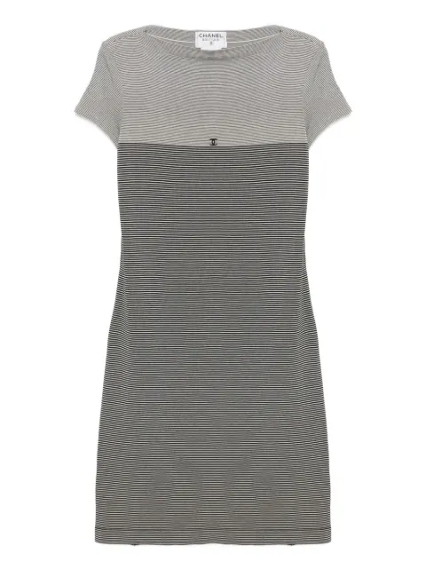 CHANEL Pre-Owned vestido manga corta 1997
