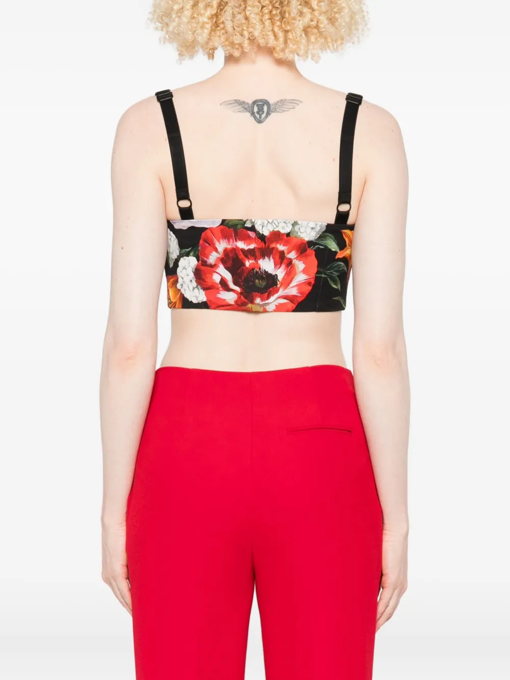 Dolce & Gabbana Top met bloemenprint Zwart
