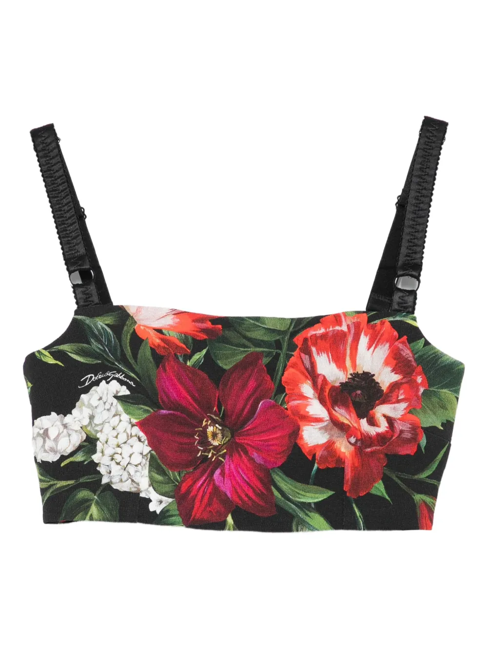 Dolce & Gabbana Top met bloemenprint Zwart