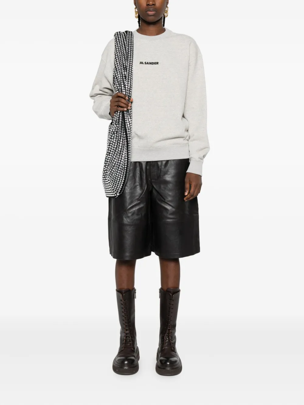 JIL SANDER+ logo-embroidered cotton sweatshirt | Sweaters | Image 2
