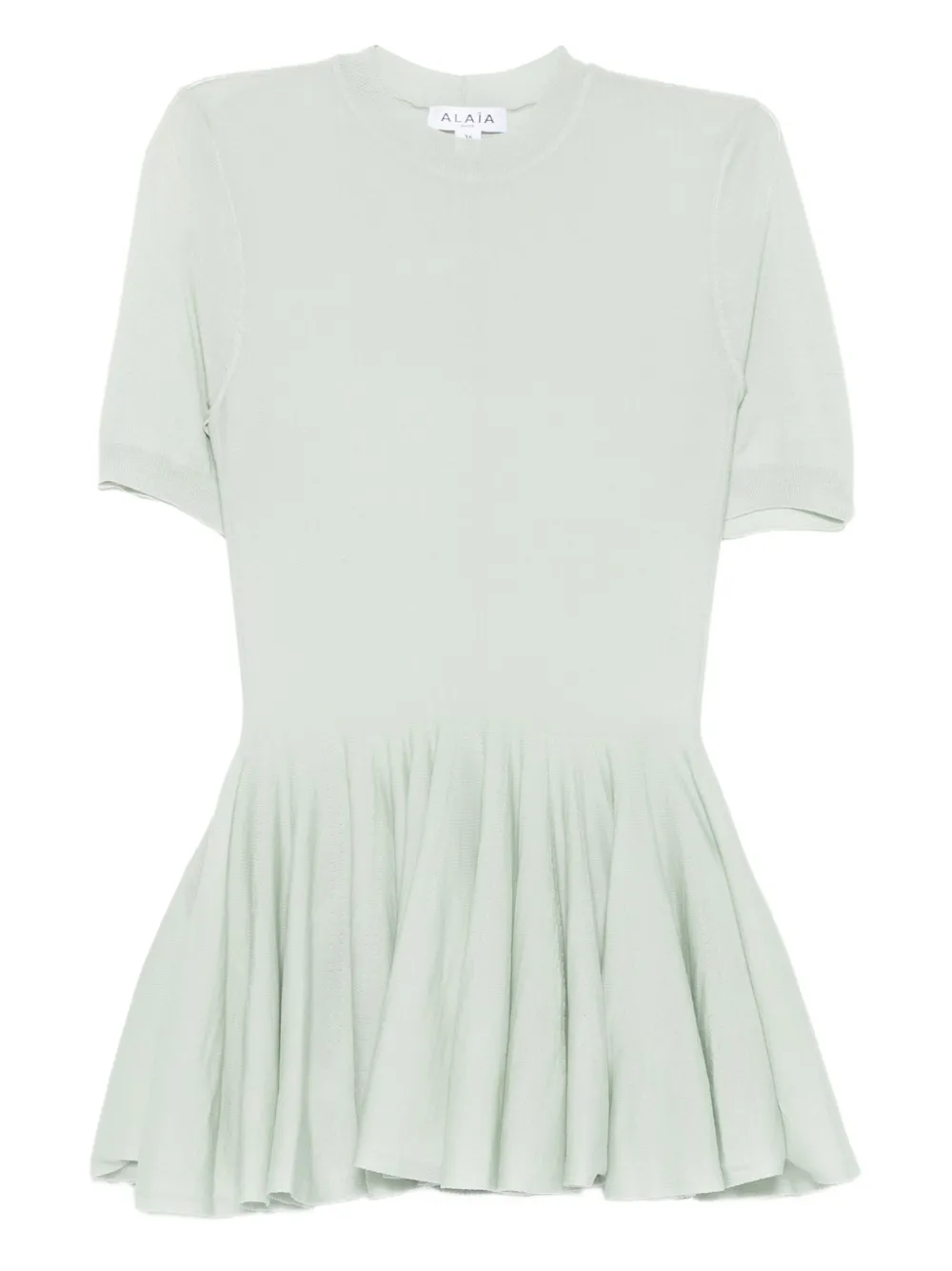 Alaïa short-sleeve peplum top | Green | Image 1