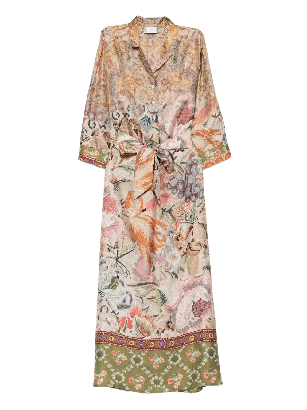 Pierre-Louis Mascia floral-print belted shirt dress | Neutrals | Image 1